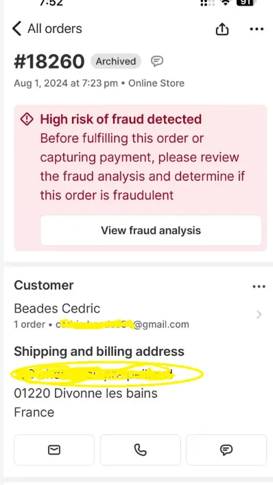 Shopify 高风险订单提示与退款处理